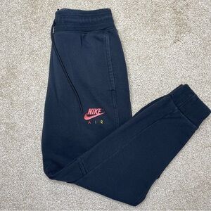 Men's Nike Air Fleece Athletic Joggers Sweatpants Black Size SMALL